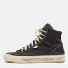 Common Projects Black Nubuck Leather Tournament High Top Sneakers In Black