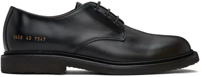 Common Projects Black Officer's Derbys In 7547 Black