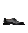 Common Projects Black Polished Leather Derbys In Black