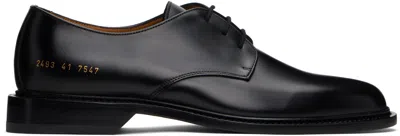 Common Projects Black Polished Leather Derbys In *7547 Black