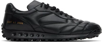 Common Projects Black Soccer Sneakers In 3000 Total Black