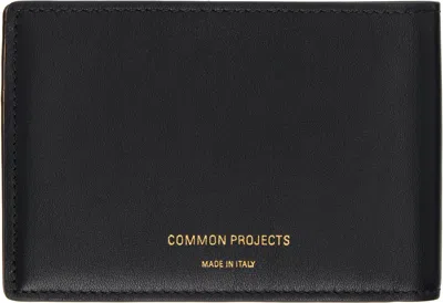 Common Projects Black Standard Wallet In 7547 Black