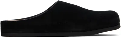 COMMON PROJECTS BLACK SUEDE CLOG LOAFERS