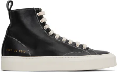 Common Projects Black Tournament High Sneakers In 7547 Black