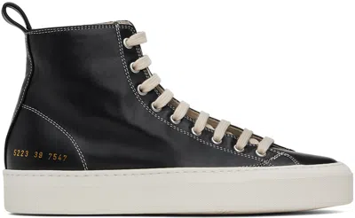 Common Projects Black Tournament High Sneakers In Blue