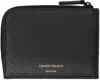 Common Projects Black Zipper Wallet In 7001 Black Textured
