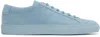 Common Projects Blue Achilles Tonal Suede Sneakers In 6011 Baby Blue