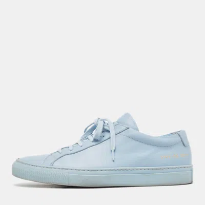 Pre-owned Common Projects Blue Leather Low Top Sneakers Size 39
