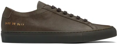 Common Projects Brown Achilles Sneakers In 9417 Dark Brown