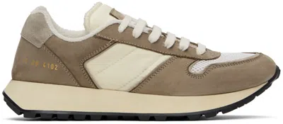 Common Projects Brown & Off-white Track Ss24 Trainers In 4102 Off White