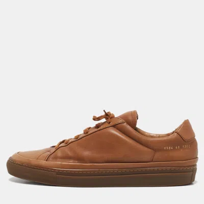 Common Projects Brown Leather Achilles Lace Up Sneaker