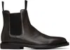 Common Projects Brown Leather Chelsea Boots In Brown