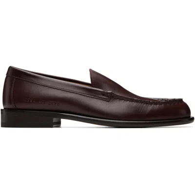 Common Projects Brown Minimal Loafers In Brown 3621