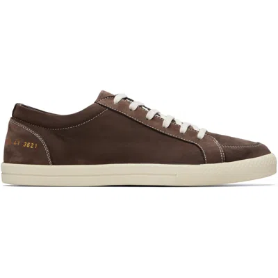 Common Projects Premium Skate Nubuck-leather Sneakers In Brown