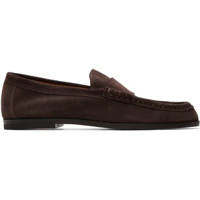 Common Projects Brown Suede Loafers In Dark Brown 9417