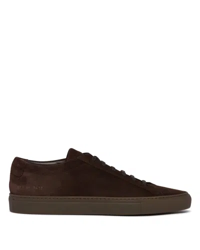 Common Projects Brown Suede Original Achilles Low Sneakers In Multi
