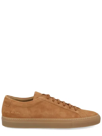 Common Projects Buff Leather Sneakers In Brown