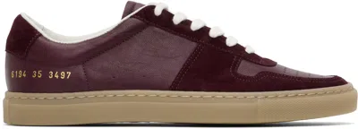 Common Projects Burgundy Bball Duo Slim Sneakers In 3497 Burgundy