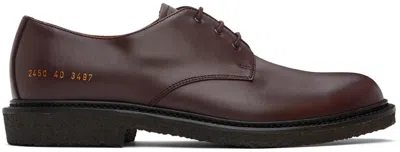 Common Projects Burgundy Officer's Derbys In 3497 Bordeaux