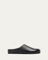 Common Projects Calf Leather Slipper Clogs In Black