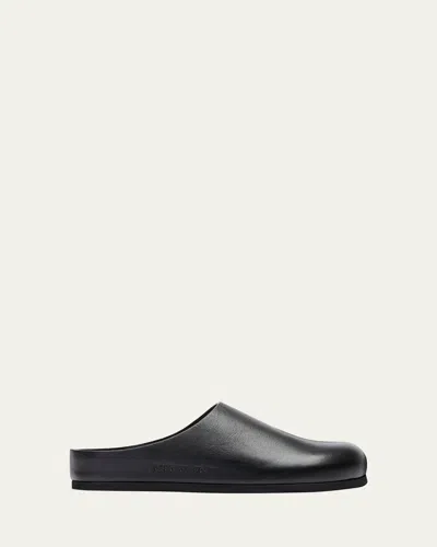 Common Projects Calf Leather Slipper Clogs In Black