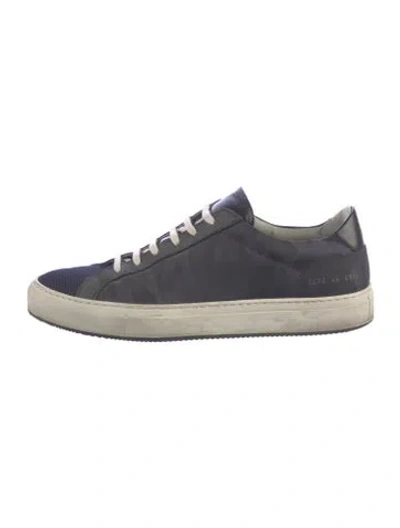 Pre-owned Common Projects Camouflage Print Sneakers In Blue