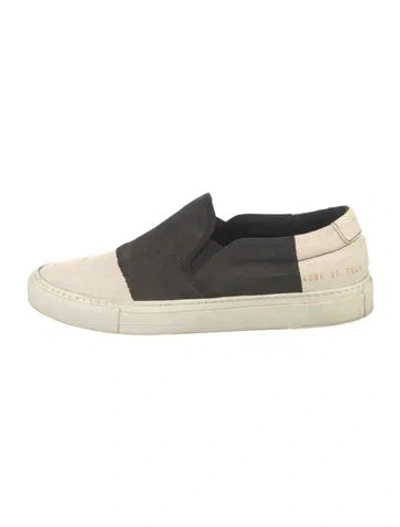 Pre-owned Common Projects Canvas Colorblock Pattern Sneakers In Blue