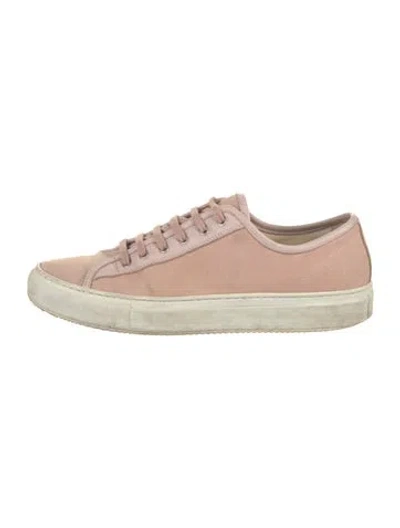 Pre-owned Common Projects Canvas Sneakers In Pink