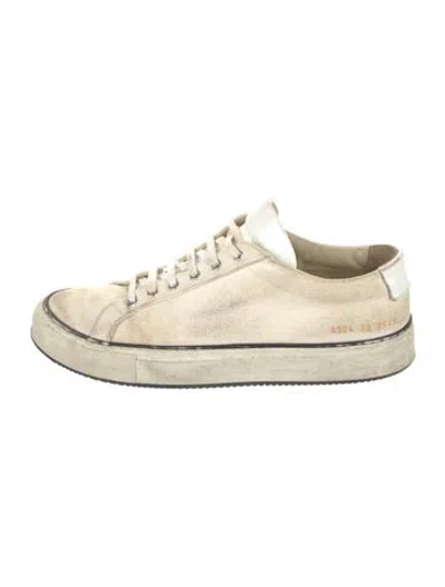 Pre-owned Common Projects Canvas Sneakers In White
