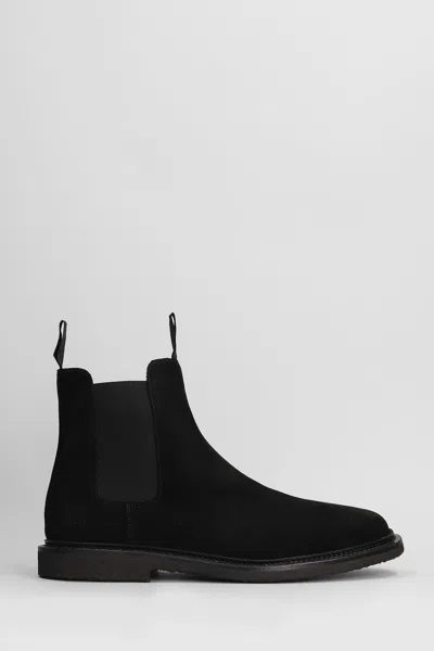 Common Projects Chelsea Ankle Boots In Black Suede
