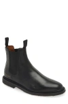 Common Projects Ridged Leather Chelsea Boots In Black