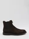 Common Projects Round Toe Suede Chelsea Boots With Elastic Side Panels In Brown