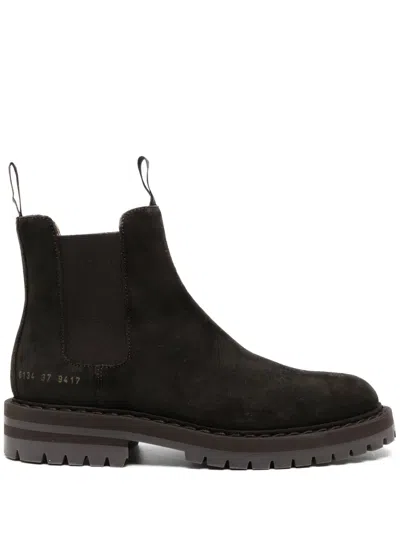 Common Projects Chelsea Suede Ankle Boots In Grey