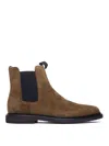 Common Projects Khaki Stamped Chelsea Boots In Brown