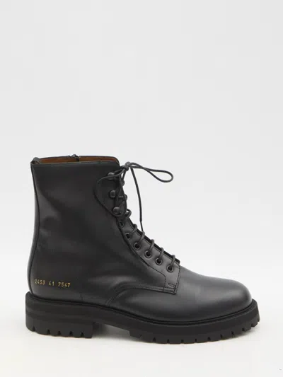 Common Projects Combat Boots In Black