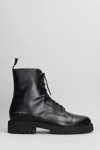 Common Projects Black Combat Lace-up Boots In Black