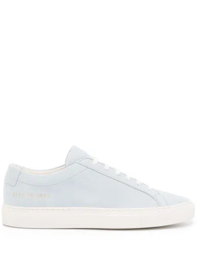 Common Projects Contrast Achilles Suede Sneakers In Blue