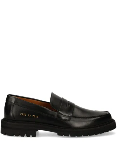Common Projects Coordinates-print Loafers In Schwarz
