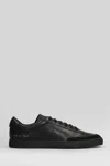 Common Projects Court Classic Sneakers In Black Suede And Leather In Black