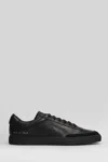 Common Projects Court Classic Sneakers In Black Suede And Leather In Black