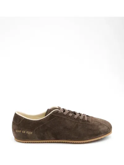 Common Projects Suede Low Top Driving Sneakers Rubber Sole In Multi