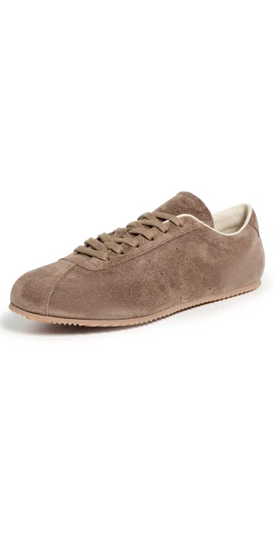 Common Projects Driving Shoes In Suede Tan In Brown