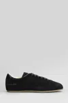 Common Projects Driving Lo Profile Leather-trimmed Suede Sneakers In Black