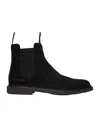 Common Projects Chelsea Classic Ankle Boots In Black Suede In Black