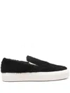 Common Projects Faux-shearling Loafers In 7547 Black
