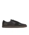 Common Projects Bball Duo Suede-trimmed Leather Sneakers In Black