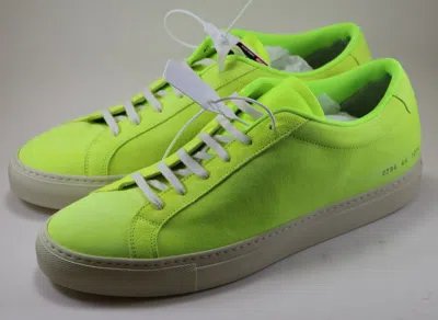Pre-owned Common Projects Fluorescent Neon Achilles Sneakers Size 44 Brand