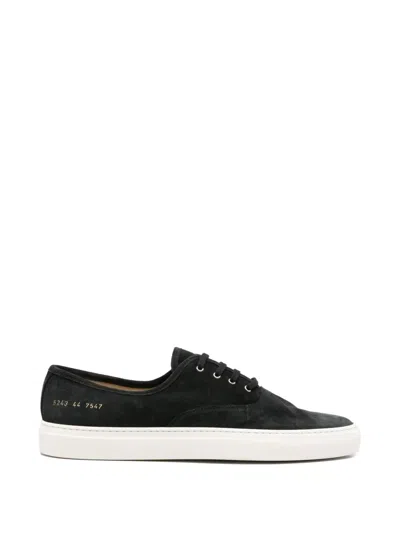 Common Projects Four Hole Lace-up Sneakers In Black