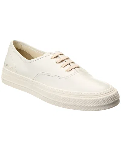 Common Projects Four Hole Leather Sneaker In White