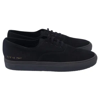 Common Projects Four Hole Sneakers In Black Suede